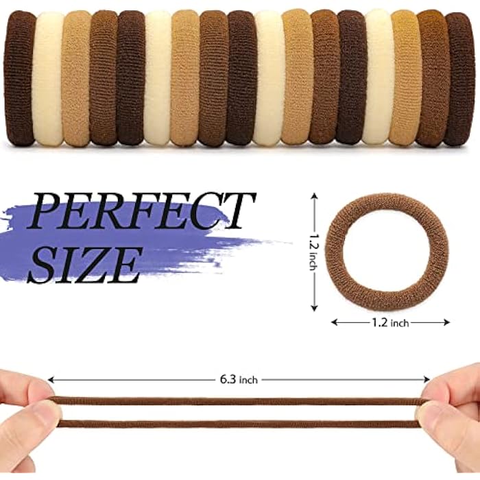 JIRIS 100 pcs No Break Hair Ties fitting Kit, and limited-time Starter Kit | Gentle for any hair type with no slipping or snagging Color mixing(Brown) - Image 2